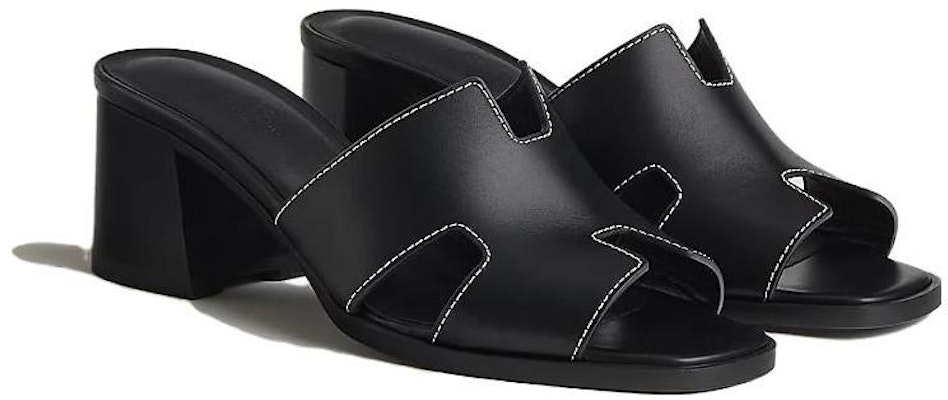 (Women) HERMES Leather High-Heeled Peep-Toe Slide Sandals 'Black' H232089Z-02350 Lookbook (Women) HERMES Leather High-Heeled Peep-Toe Slide Sandals 'Black' H232089Z-02350