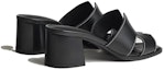 Shop (W) HERMES Sandal Kulit Tumit Tinggi Terbuka 'Hitam' H232089Z-02350