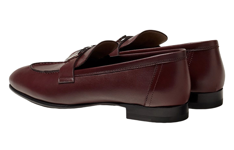 Purchase HERMES愛馬仕 皮革 時尚平底 樂福鞋 女款 棕色