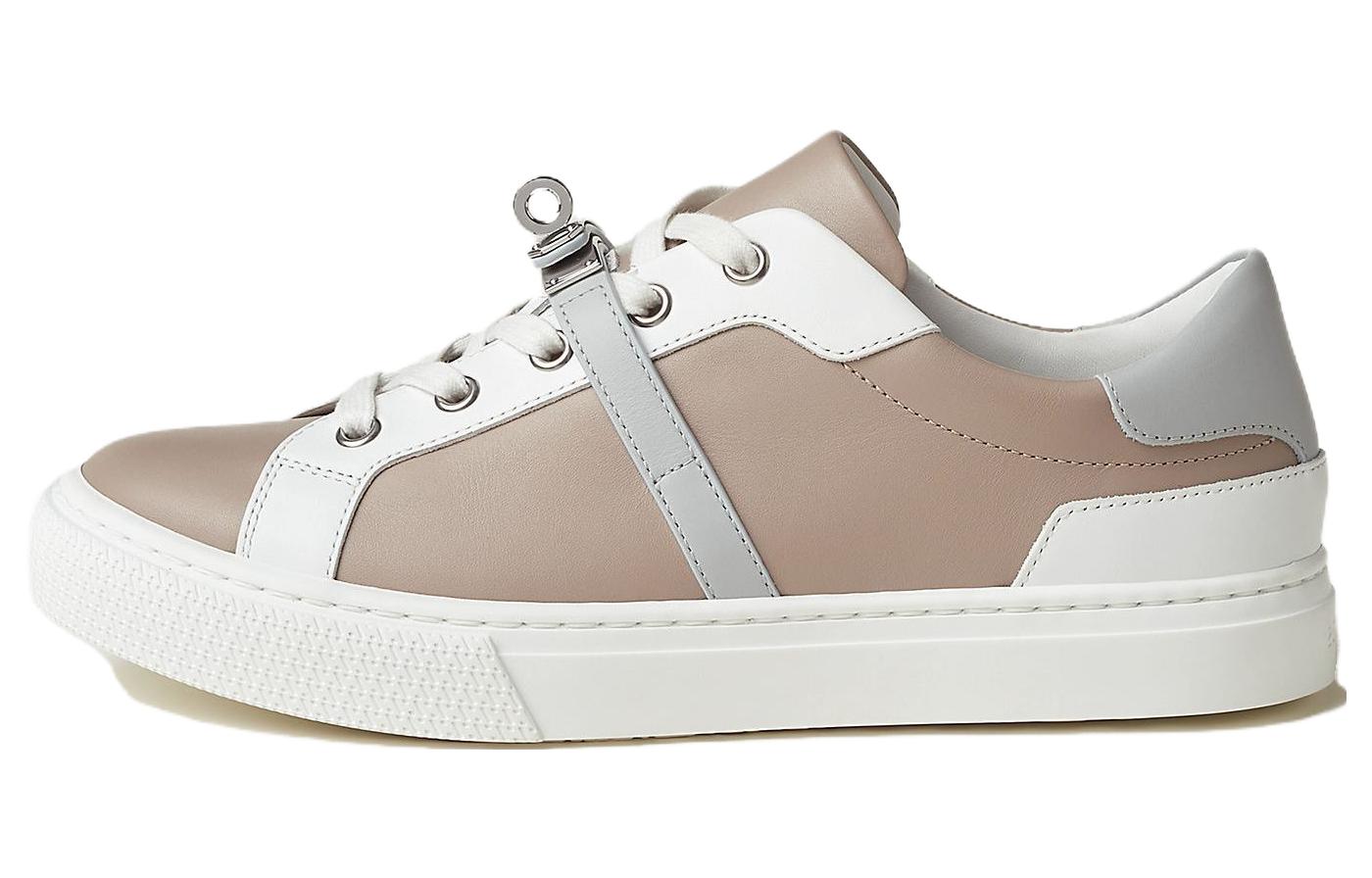 (Women) HERMES Leather Low-Top Lace-Up 'Grey' H212256Z-B3