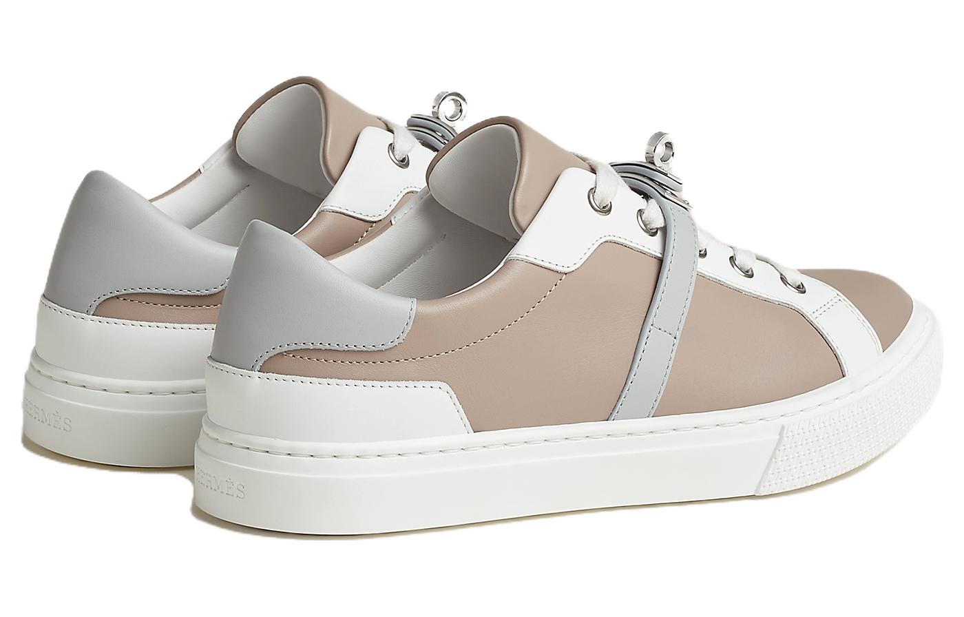 Lookbook (Women) HERMES Leather Low-Top Lace-Up 'Grey' H212256Z-B3