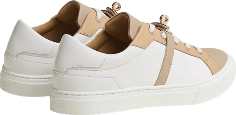 (Women) HERMES Leather Low-Top Lace-Up 'White and Tan' H212257Z-91 Shop (Women) HERMES Leather Low-Top Lace-Up 'White and Tan' H212257Z-91