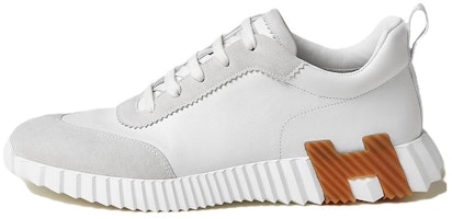 (Women) HERMES Leather Low-Top 'Grey White' H221176Z-91 (Women) HERMES Leather Low-Top 'Grey White' H221176Z-91