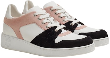 HERMES愛馬仕 皮革 低幫 時尚 球鞋 女款 白粉黑 Lookbook HERMES愛馬仕 皮革 低幫 時尚 球鞋 女款 白粉黑