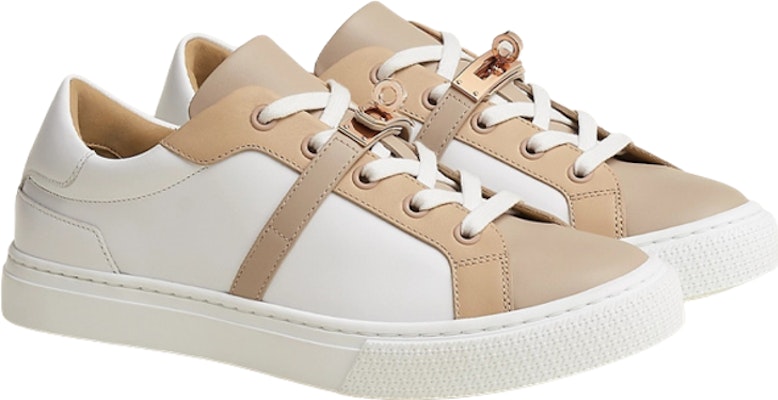(W) エルメス 白×タン レザー ローカットスニーカー H212257Z-91 Lookbook (W) エルメス 白×タン レザー ローカットスニーカー H212257Z-91