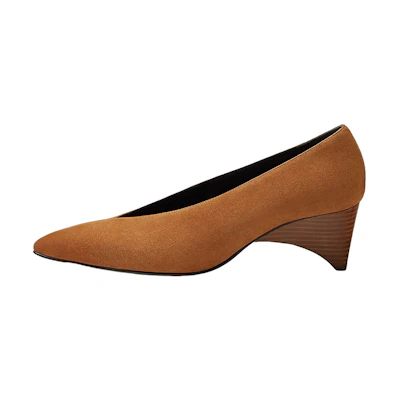 (W) HERMES Leather Mid-Low Heel 'Fashion Brown'
