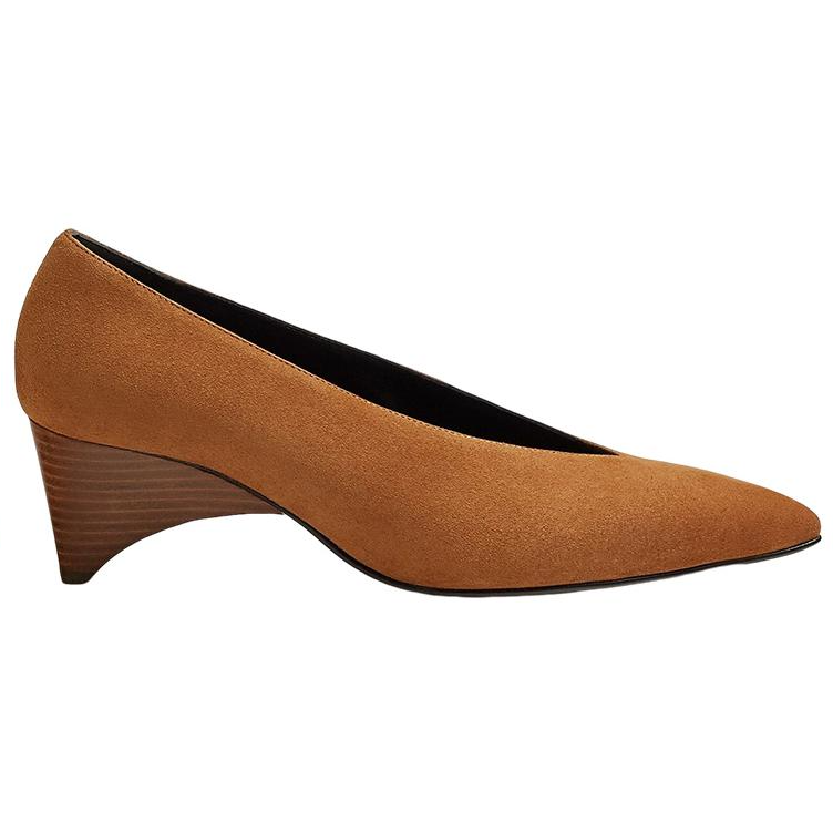 Order (W) HERMES Heels Kulit Coklat Fashion Mid-Low H222282Z-A3