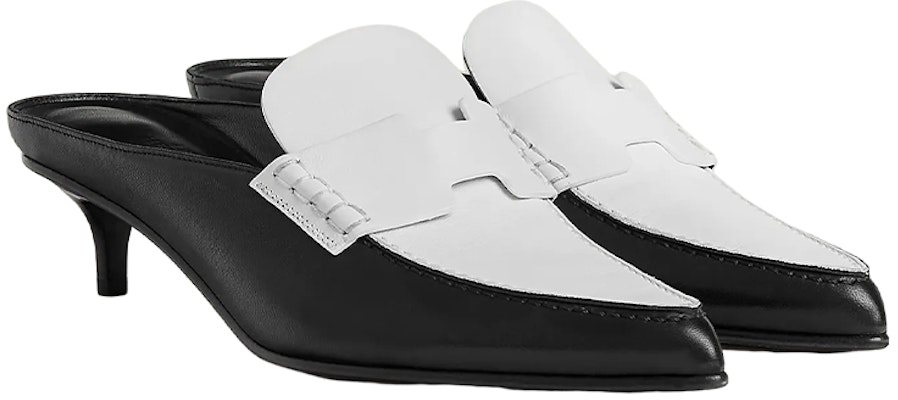 (Women) HERMES Leather Mule 'Black and White' H231166Z-03 Lookbook (Women) HERMES Leather Mule 'Black and White' H231166Z-03