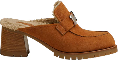 (Women) HERMES Leather Mule 'Brown Block Heel' H222057Z-A3 (Women) HERMES Leather Mule 'Brown Block Heel' H222057Z-A3
