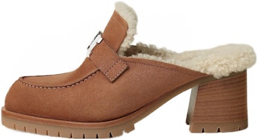 (Women) HERMES Leather Mule 'Brown Block Heel' H222057Z-A3 (Women) HERMES Leather Mule 'Brown Block Heel' H222057Z-A3