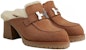 (W) HERMES Kasut Kulit 'Tumit Blok Coklat' H222057Z-A3