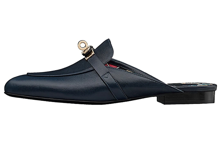 (Women) HERMES Leather Mule 'Indigo' H211160Z-H8