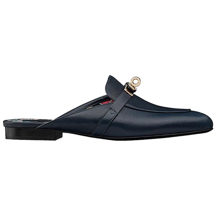 Order (Women) HERMES Leather Mule 'Indigo' H211160Z-H8