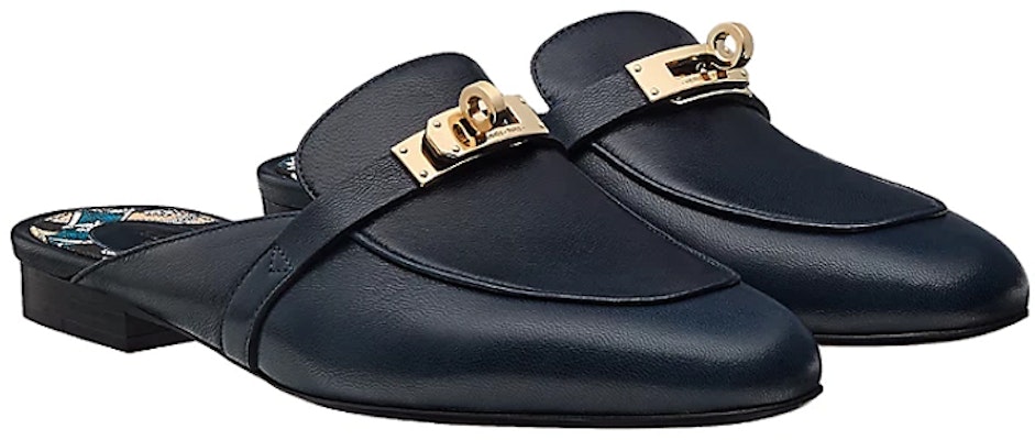 (Women) HERMES Leather Mule 'Indigo' H211160Z-H8 Order (Women) HERMES Leather Mule 'Indigo' H211160Z-H8