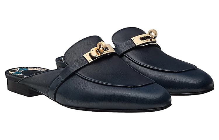 Lookbook (Women) HERMES Leather Mule 'Indigo' H211160Z-H8