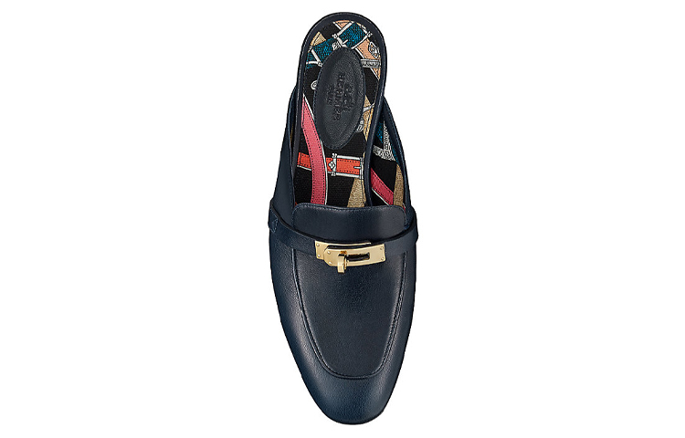 Shop (Women) HERMES Leather Mule 'Indigo' H211160Z-H8