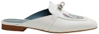 (W) HERMES Kasut Mu'ule Kulit 'Slaid Fesyen Putih' H222075Z-90