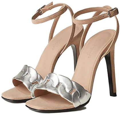(W) HERMES Leren Open-Teen Hoge Hak Sandalen ''Grijs'' H231129Z-59360 Lookbook (W) HERMES Leren Open-Teen Hoge Hak Sandalen ''Grijs'' H231129Z-59360