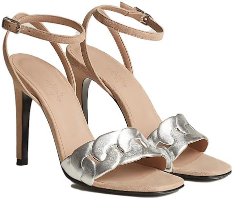 (W) HERMES Leren Open-Teen Hoge Hak Sandalen ''Grijs'' H231129Z-59360 Shop (W) HERMES Leren Open-Teen Hoge Hak Sandalen ''Grijs'' H231129Z-59360