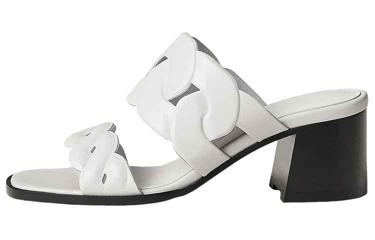 (Women) HERMES Leather Open-Toe Sandals 'White Fashion' H231131Z-90