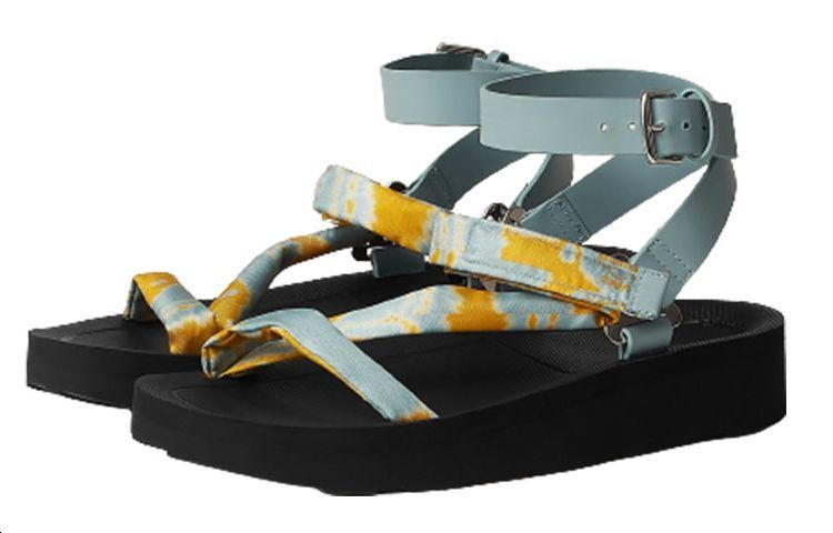 Lookbook (W) HERMES Leren Open Teen Enkelband Sandalen ''Blauw Zwart'' H231163Z-6A