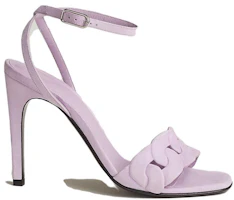 Order (W) Sandales à Talons Hauts Ouvert en Cuir HERMÈS ''Violet avec Bride Cheville'' H231128Z-3D395