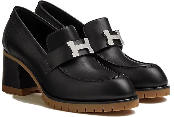 (W) HERMES Kasut Loafer Kulit Hujung Bulat 'Hitam' H222254Z-02 Lookbook (W) HERMES Kasut Loafer Kulit Hujung Bulat 'Hitam' H222254Z-02