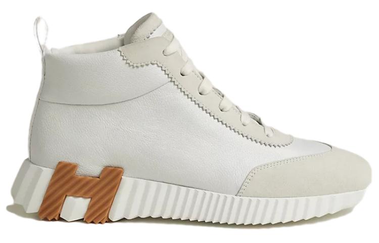Order (Women) HERMES Leather Round-Toe Mid-Top 'Grey' H232099Z-90350