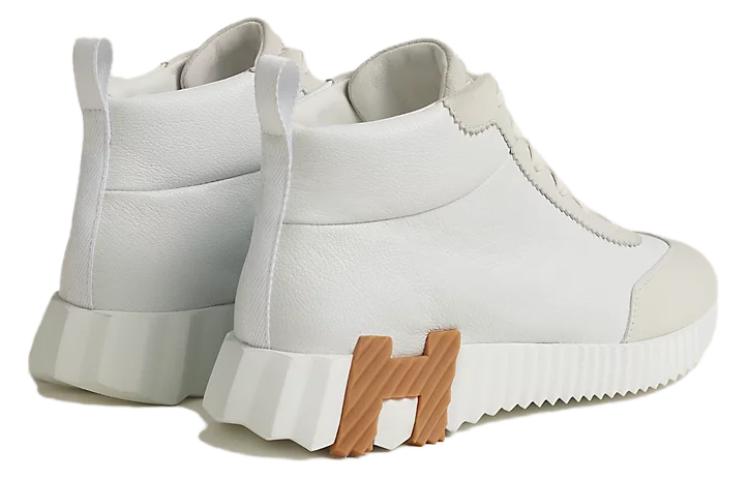 Shop (Women) HERMES Leather Round-Toe Mid-Top 'Grey' H232099Z-90350