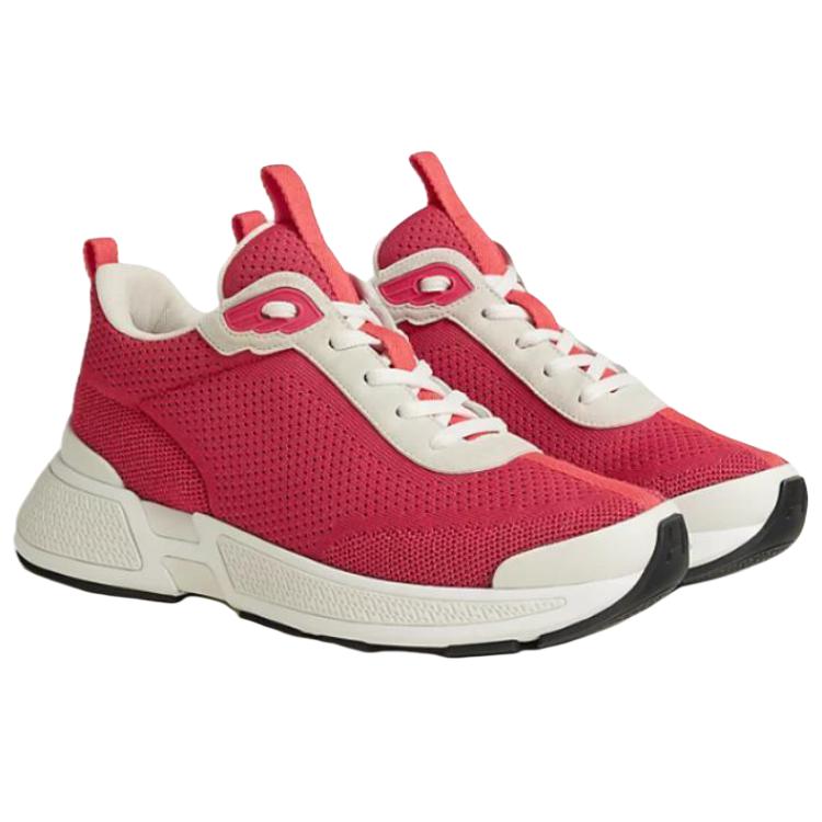 (W) HERMES Leather Round Toe Low-Top 'Pink' 圖 3