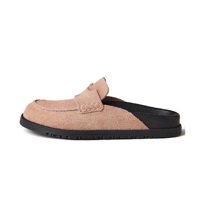(W) HERMES Leather Round Toe Slip-On 'Fashion Brown Sandal'
