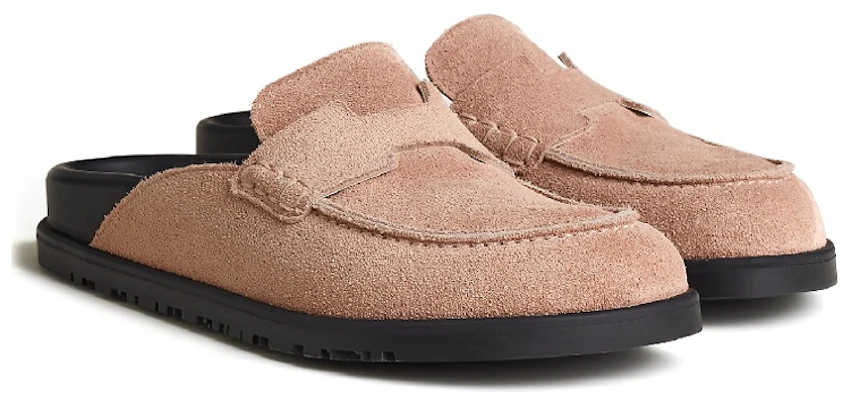 (W) HERMÈS Sandales en Cuir Marron Mode Bout Rond Slip-On H231222Z-59 Order (W) HERMÈS Sandales en Cuir Marron Mode Bout Rond Slip-On H231222Z-59