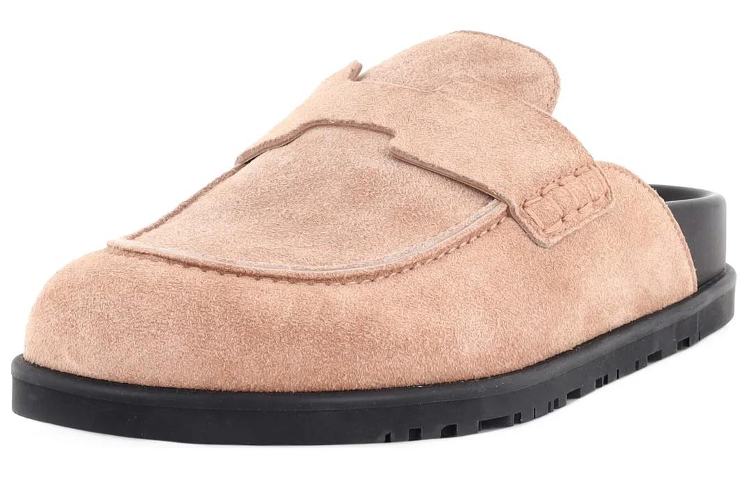 Lookbook (W) HERMÈS Sandales en Cuir Marron Mode Bout Rond Slip-On H231222Z-59