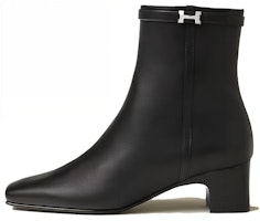 (Women) HERMES Leather Round Toe Zip Ankle Boots 'Black' H232081Z-02 (Women) HERMES Leather Round Toe Zip Ankle Boots 'Black' H232081Z-02
