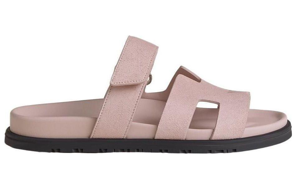 Order HERMES愛馬仕 皮革 簡約時尚 一字拖鞋 女款 粉色