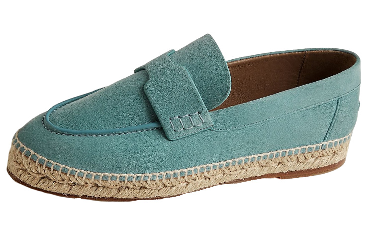 Buy (W) HERMES Leder-Slip-On ''Blau Fashion'' H211138Z-6A