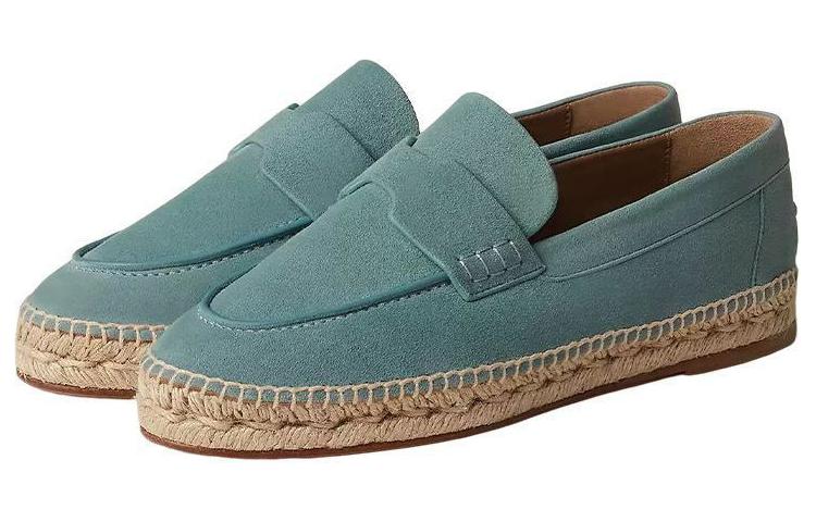 Lookbook (W) HERMES Leder-Slip-On ''Blau Fashion'' H211138Z-6A