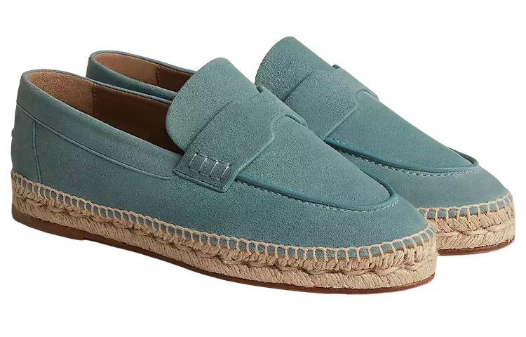 Shop (W) HERMES Leder-Slip-On ''Blau Fashion'' H211138Z-6A