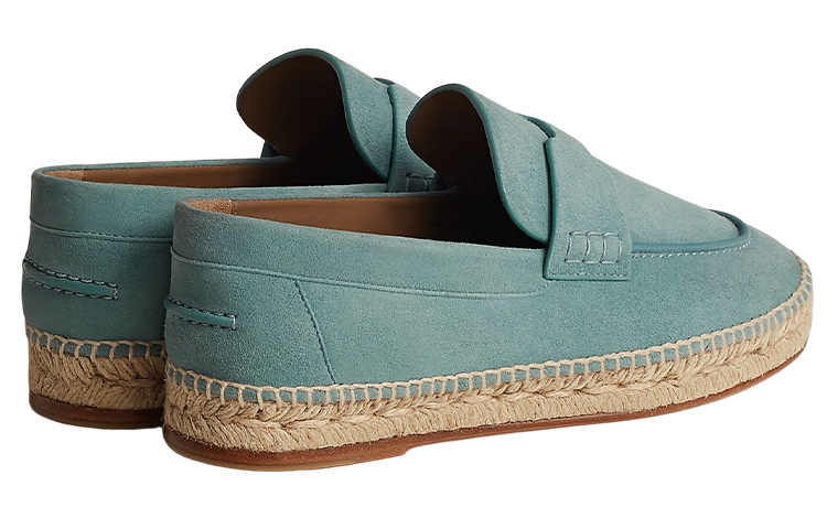 Purchase (W) HERMES Leder-Slip-On ''Blau Fashion'' H211138Z-6A