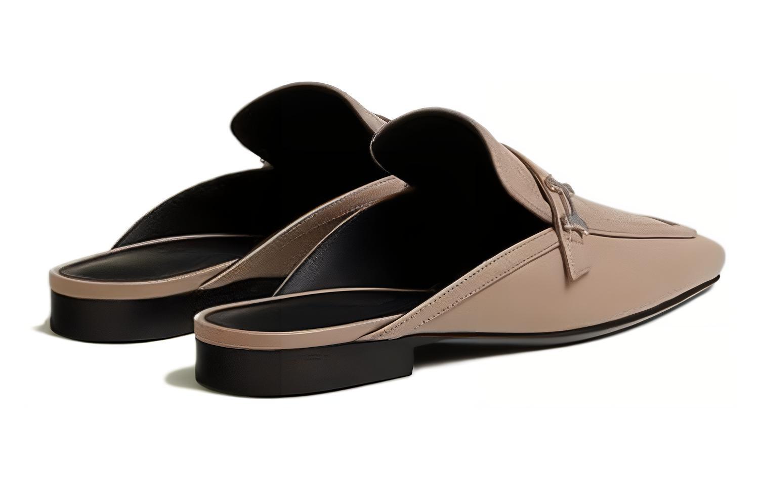 Shop (W) Selipar Kulit HERMES 'Coklat' H231054Z-B3