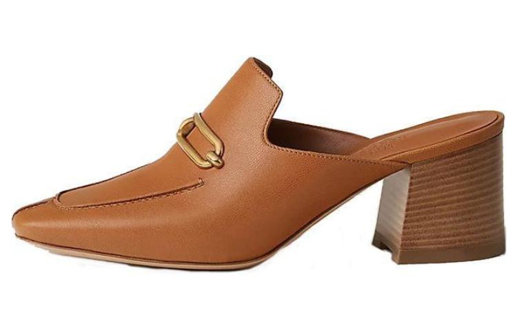 (Women) HERMES Leather Slipper 'Fashion Brown' H231089Z-A3