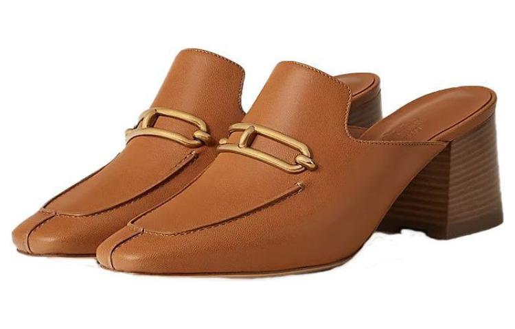 Lookbook (W) 에르메스 가죽 슬리퍼 '패션 브라운' (50 characters) H231089Z-A3