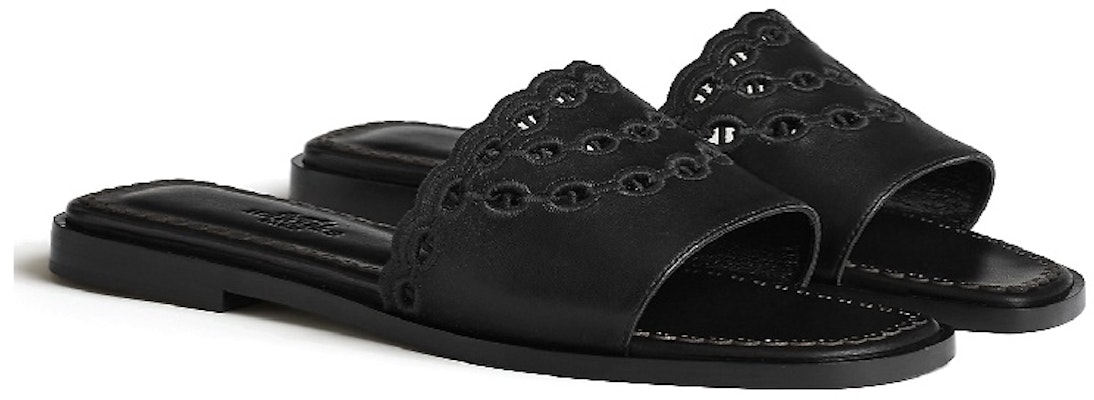 (W) エルメス レザー スリッパ 黒刺繍 (Erumezu Rezaa Suripaa Kuro Shishū) H231133Z-02 Lookbook (W) エルメス レザー スリッパ 黒刺繍 (Erumezu Rezaa Suripaa Kuro Shishū) H231133Z-02