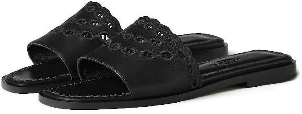 (Women) HERMES Leather Slipper 'Pattern Embroidery Black' H231133Z-02 Lookbook (Women) HERMES Leather Slipper 'Pattern Embroidery Black' H231133Z-02