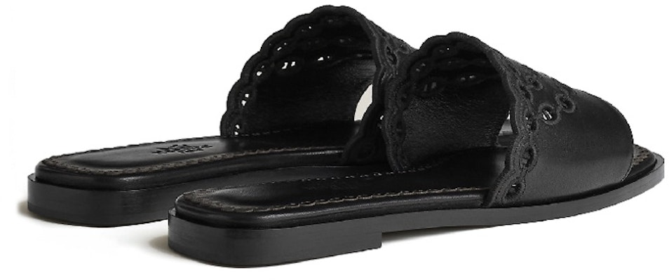 (Women) HERMES Leather Slipper 'Pattern Embroidery Black' H231133Z-02 Purchase (Women) HERMES Leather Slipper 'Pattern Embroidery Black' H231133Z-02