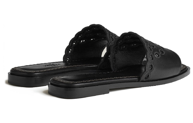Purchase (Women) HERMES Leather Slipper 'Pattern Embroidery Black' H231133Z-02