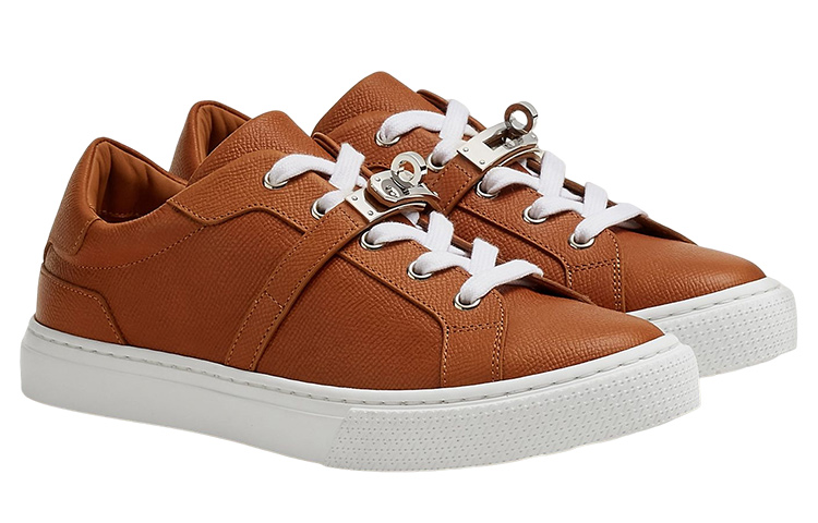 Shop (Women) HERMES Leather Sneaker 'Brown' H222178Z-A3
