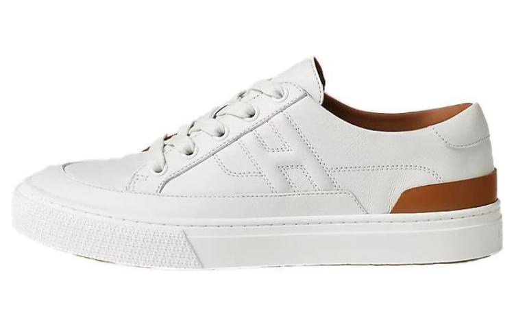 Buy (W) HERMES Sneaker Kulit 'Putih Coklat' H212266Z-NT