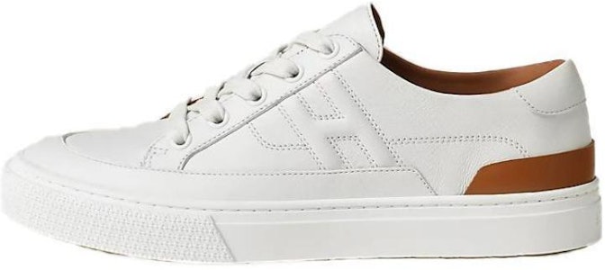 (W) HERMES Sneaker Kulit 'Putih Coklat' H212266Z-NT Buy (W) HERMES Sneaker Kulit 'Putih Coklat' H212266Z-NT