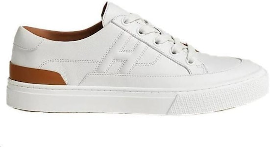 (W) HERMES Sneaker Kulit 'Putih Coklat' H212266Z-NT Order (W) HERMES Sneaker Kulit 'Putih Coklat' H212266Z-NT